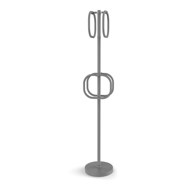 Porte-serviettes sur pied Gober, Gris mat