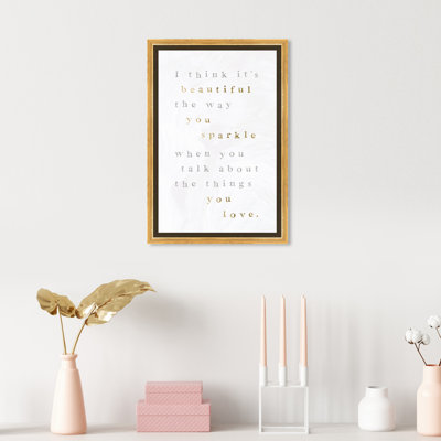 Typographie et citations, je crois que c'est beau, attique, beauté, citations et dictons - Art textuel sur toile