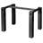Elite Brushed Stainless 16x30" Rectangular Outdoor Bar Height Table Base Double Column