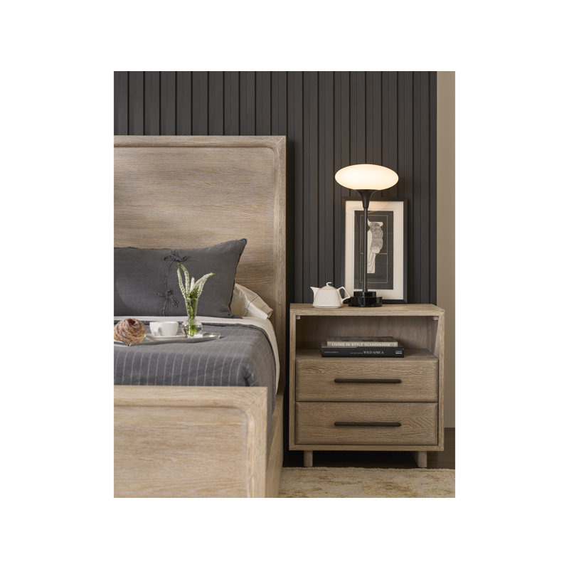 Modern 2 - Drawer Nightstand, Gray