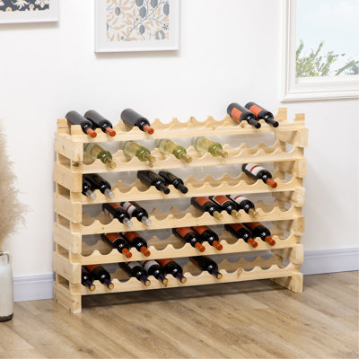 Support à vin empilable, tablettes de rangement modulaires, support de 72 bouteilles, support de présentation autoportant pour la cuisine, garde-manger, cave