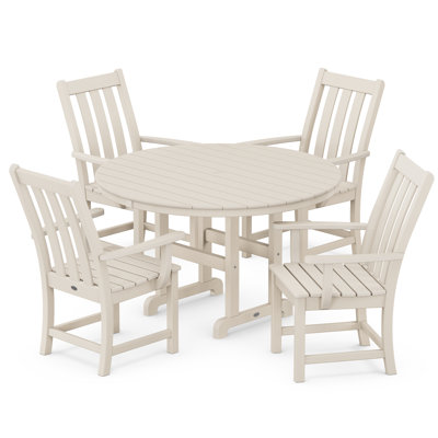 Vineyard 5-Piece Round Farmhouse Dining Set