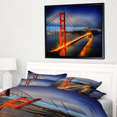 « golden gate bridge », reproduction de photo sur toile tendue encadrée