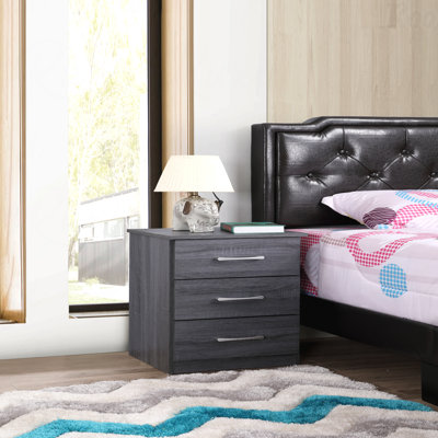 Grey Contemporary Nightstand, Chic