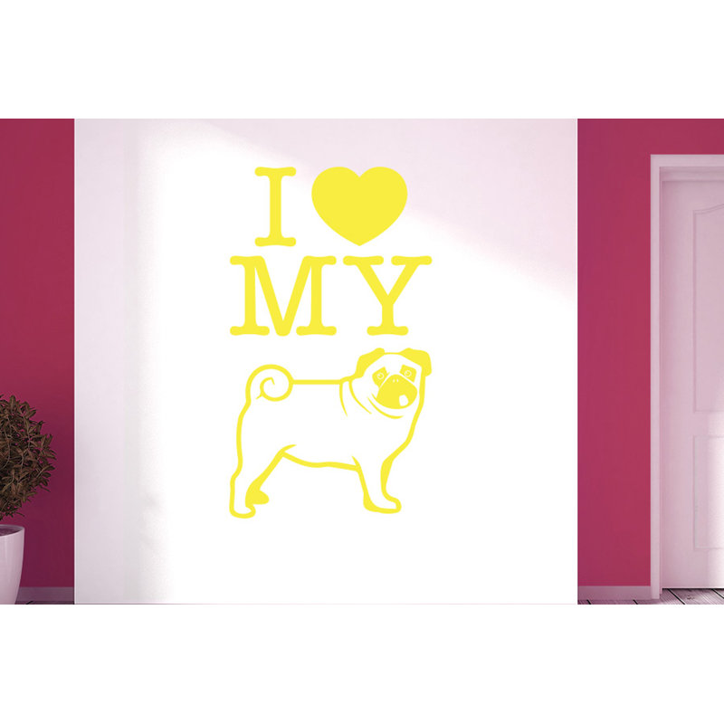 Animals Wall Decal, Bright Yellow, Medium