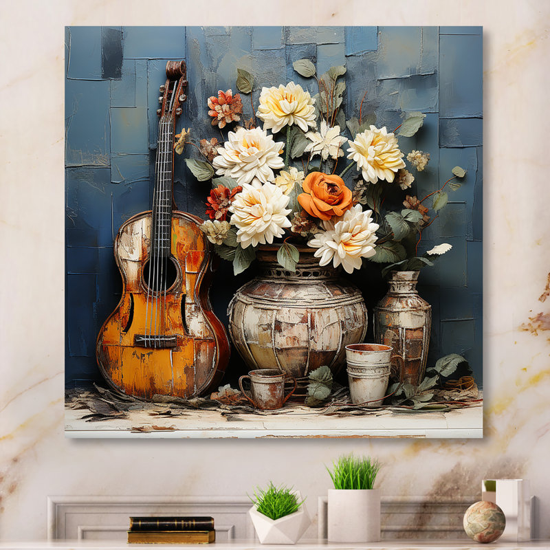 Country Music Melody 3 - musique, art mural en métal, H 36 po x l 36 po