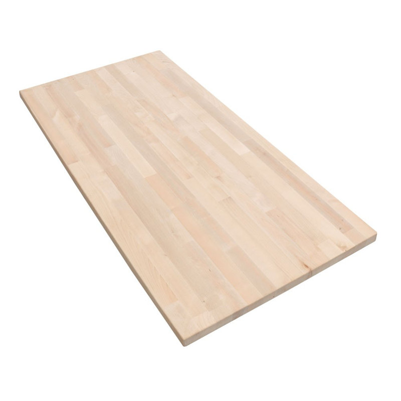 Comptoir en bois massif, Bouleau, H 98 po x l 25 po x P 1,5 po