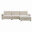 Canapé modulaire 104 * 60 ", avec accoudoirs multifonctionnels, double port de charge, porte-gobelet, poches de rangement latérales, repose-pieds de rangement mobile, conception capitonnée unique, coussin moelleux, chenille-975781443