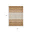 Tapis intérieur / extérieur géométrique lavable beige et ivoire Everette 5 pi x 8 pi Everette
