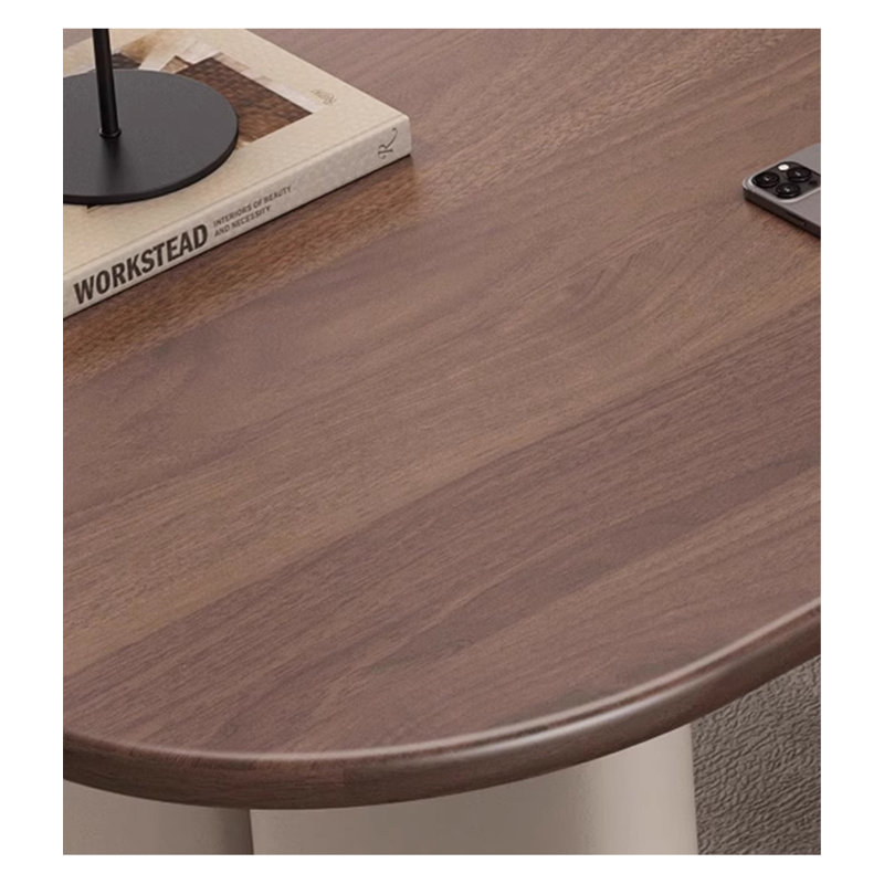 Bureau en bois massif crème rétro, 29.53" H x 55.12" W x 27.56" D