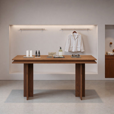 Modern Ash Wood Display Table