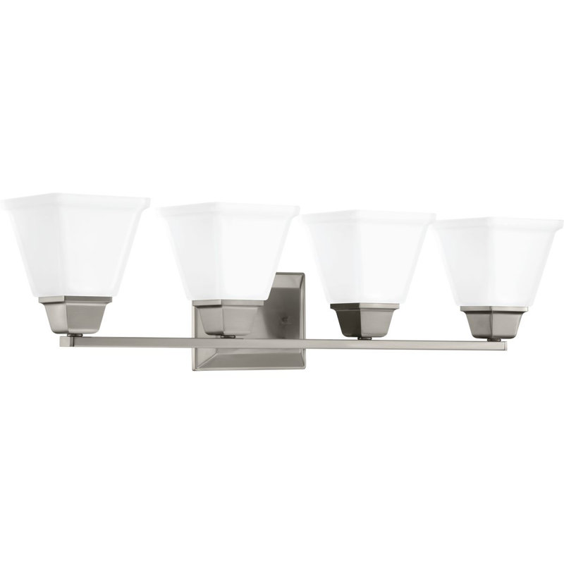 Éclairage pour meuble-lavabo à intensité variable Jadyn, Nickel brossé