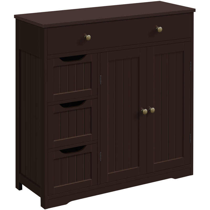 Armoire de salle de bain autoportante Azani, Brun