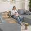 Canapé modulaire en U de 107 po en velours côtelé 107 po, canapé moderne modulaire à 4 places sans os avec 6 coussins, canapé rembourré à siège profond pour le salon, sans assemblage requis-900028730