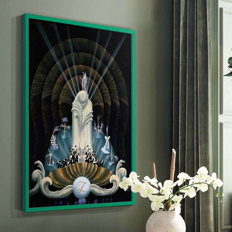 «Tranquility», reproduction encadrée - bois massif, H 10 po x l 8 po, Vert