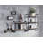 Modern Floating Shelves, Wall Shelf With Metal Tube, Oak And
