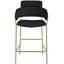 Tabouret de comptoir en velours beige Yara-75000048