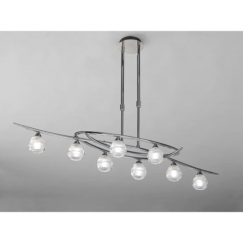 Henrich 8 - Light Kitchen Island Pendant, Polished Chrome