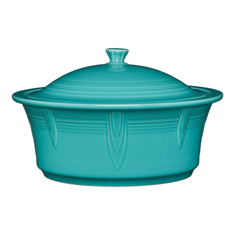 Grande casserole ronde recouverte Fiesta, Turquoise
