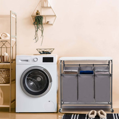 Bhargava Rolling Laundry Sorter with Handles