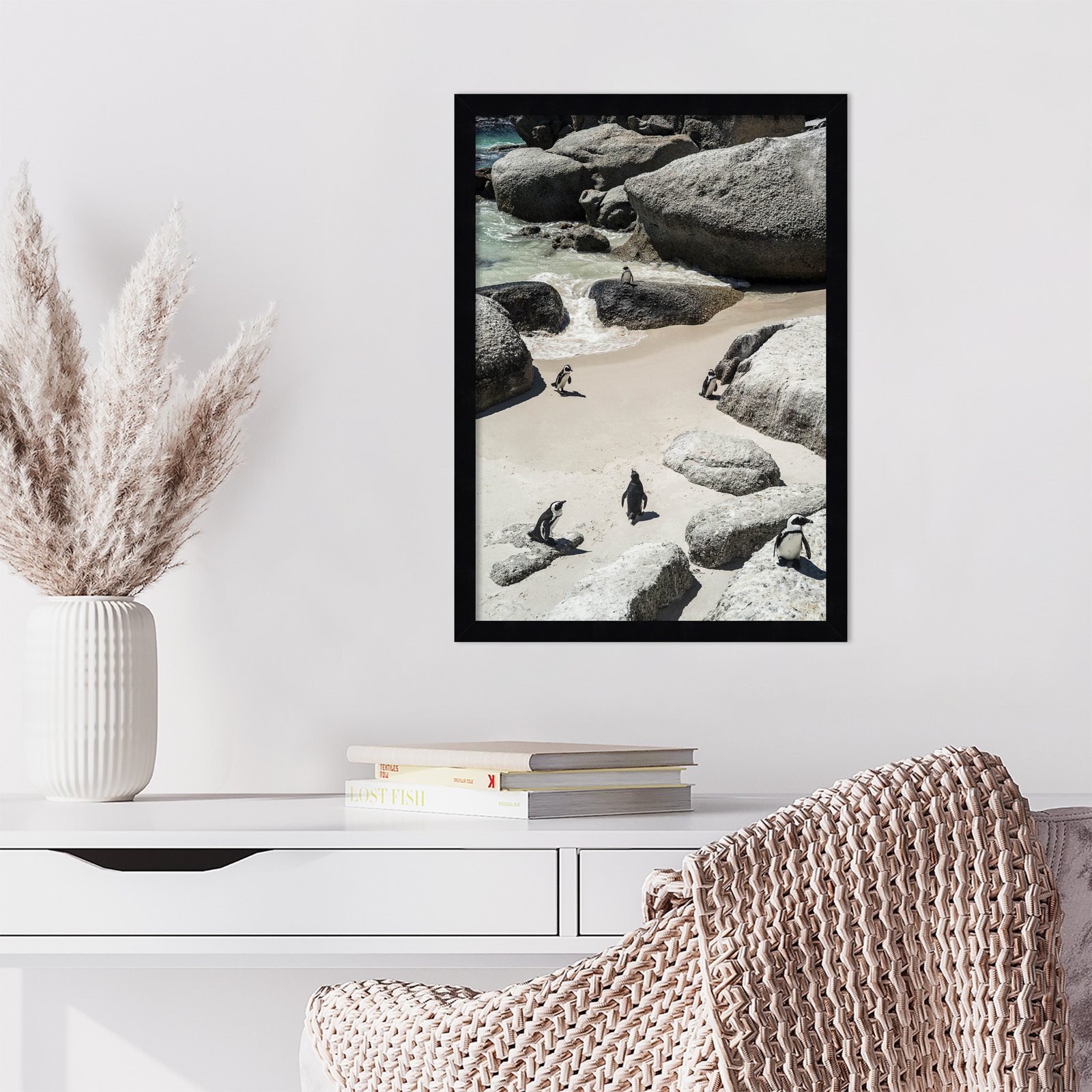 Chilling At the Beach No 2 by Shot by Clint Wood Framed Wall Art Print, Black, 21" H x 15" W