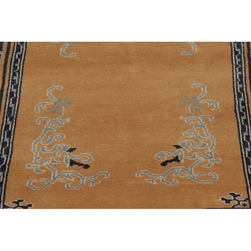 Art Deco One-of-a-Kind 2'8X3'10 Hand Knotted Area Rug