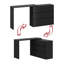 Bureau d'ordinateur rotatif en L avec armoire de rangement à 6 tiroirs-124786022