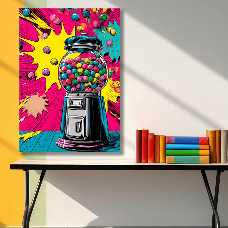 Pop Art Gumball Machine Wall Art – 17.7'' X 27.6'', 27.6" H x 17.7" W