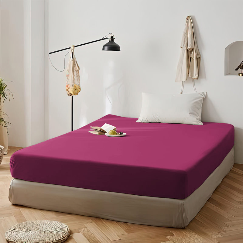 Super Soft Microfiber Deep Pocket Fitted Sheet, Single (3'), Hot Pink