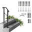 Rampe d'escalier en fer forgé 3cm 1-2 marches aluminium 1 pièce noir