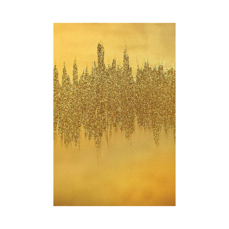 Gold Shimmer by Amber Lamoreaux - Painting on Canvas, Wrapped Canvas, 45.72cm H x 30.48cm W x 1.91cm D