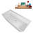 67" Streamline Soaking Freestanding Tub and Tray With Internal Drain-101698059