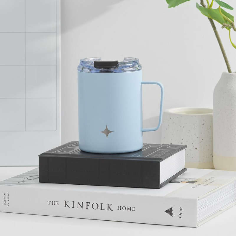 Tasse à café avec poignée JoyJolt, 12 oz., Bleu
