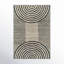 Uptown Rectangle Geometric Handmade Tufted Wool Area Rug in Beige/Gray/Black-286374116