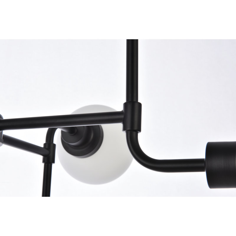 Orla 8 - Light Pendant, Frosted White, Black