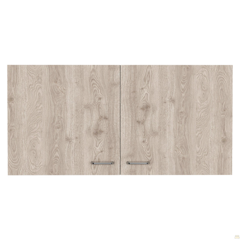 Armoire murale 2 portes 2 compartiments, Gris clair