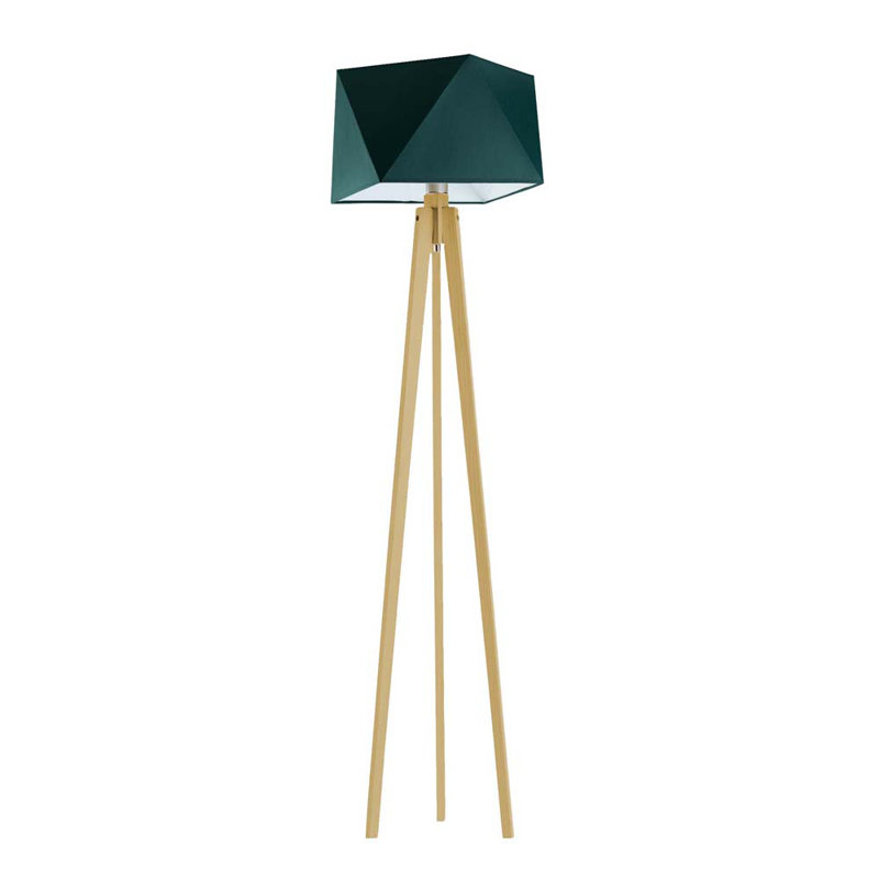 Artis 151cm Tripod Floor Lamp, Oak, Green
