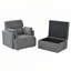 Fauteuil surdimensionné avec repose-pieds et repose-pieds rembourré avec rangement-118675885