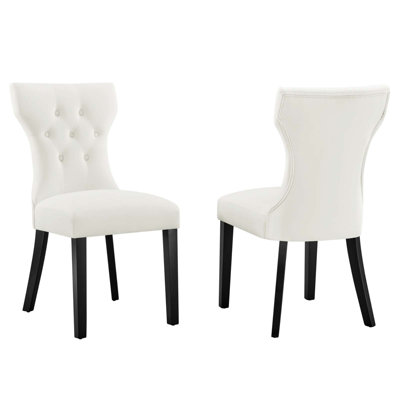 Silhouette Performance Velvet Dining Chairs by Modway