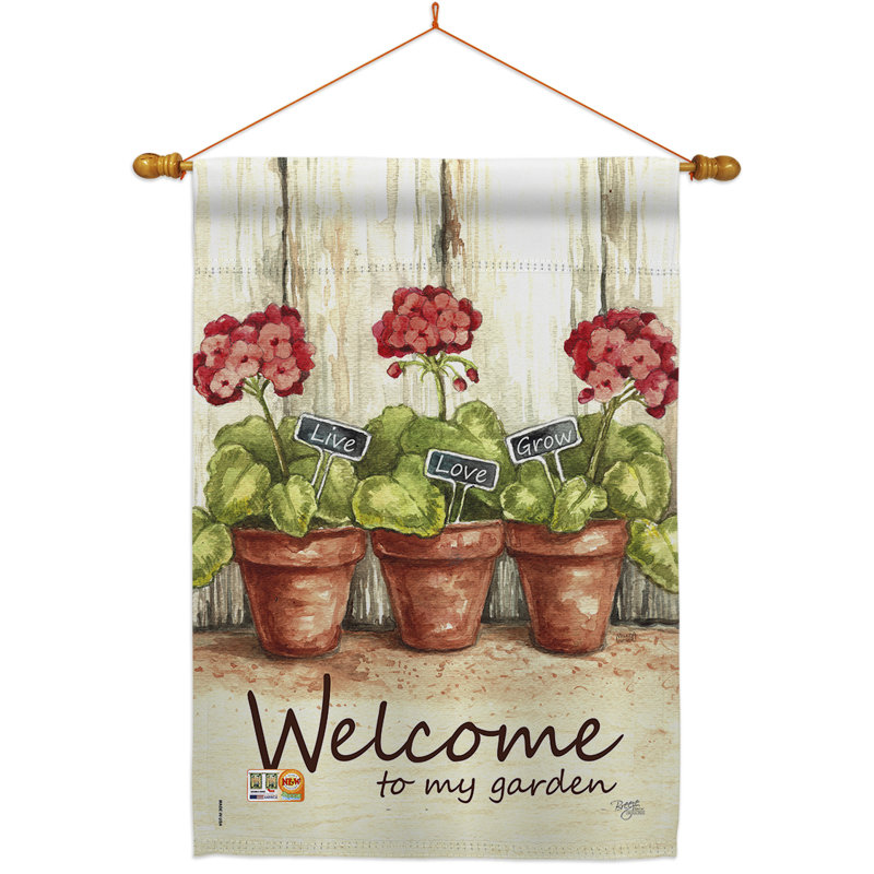 Ensemble de drapeaux H 40 po x l 28 po « Welcome to My Garden »
