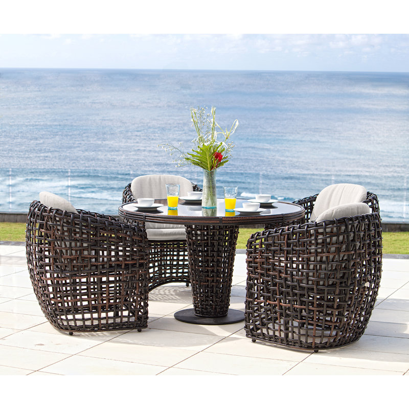 Dynasty Outdoor Dining Armchair, Black Mushroom, Canvas Canvas Sunbrella® Canvas