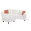 Canapé-lit modulaire convertible Marshmallow de style crème avec repose-pieds-101920501