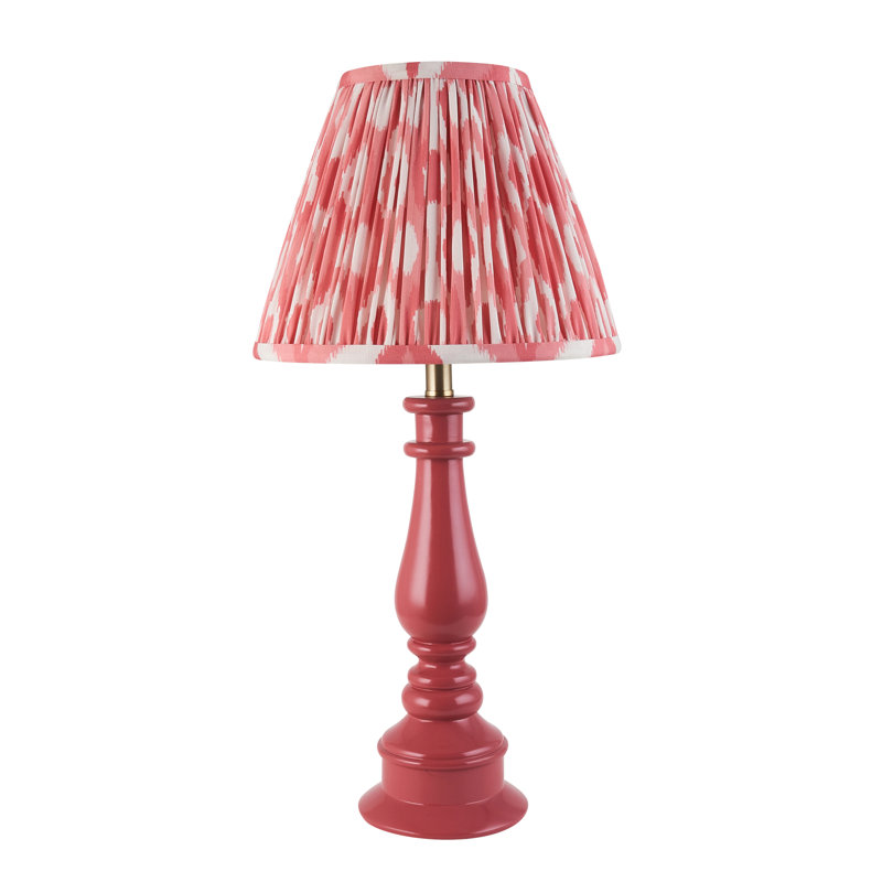 Myrtle Table Lamp, Coral Pink, 52cm H x 25cm W x 25cm D
