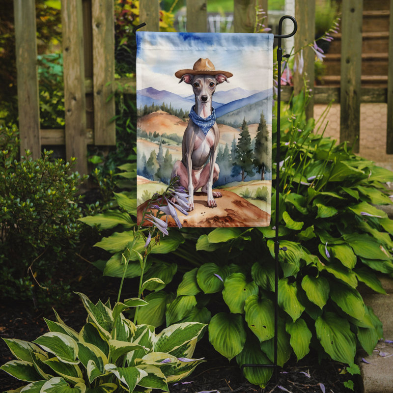 Drapeau Cowboy Welcome Garden, Lévrier italien