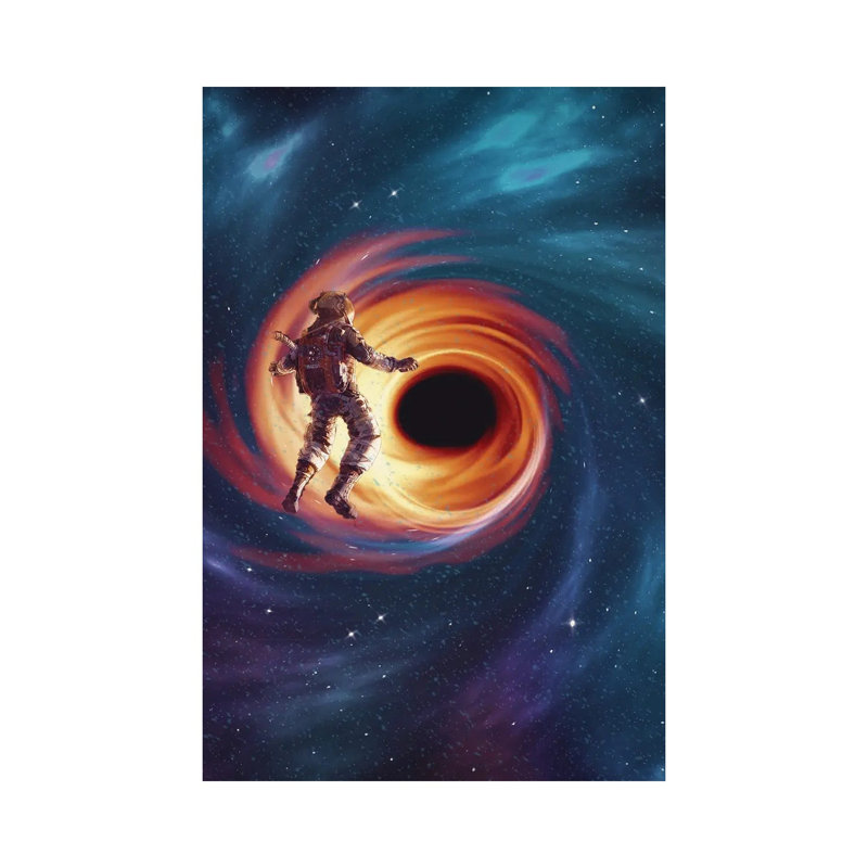 Black Hole by Marischa Becker - Wrapped Canvas Painting, 20.32 cm H x 30.48 cm W