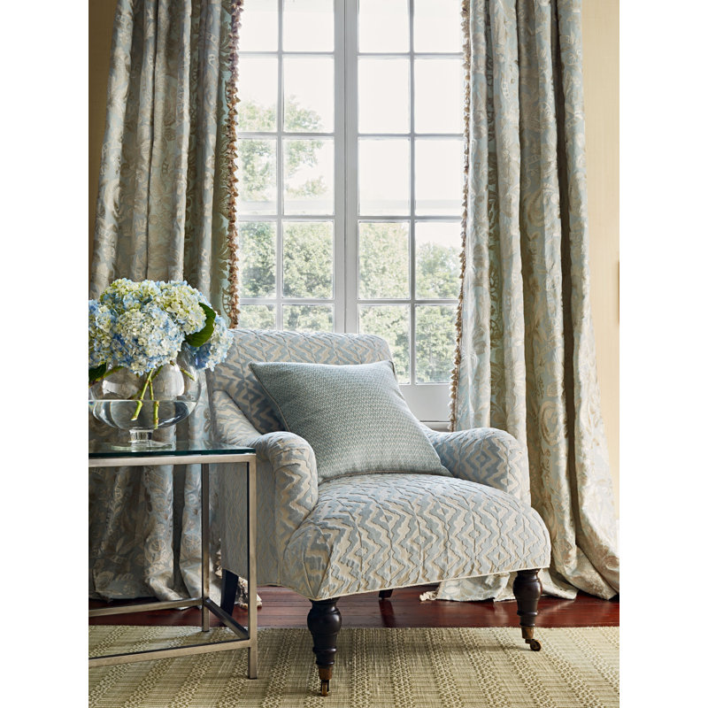 Merchante Elizabeth Embroidery Fabric, Aquamarine