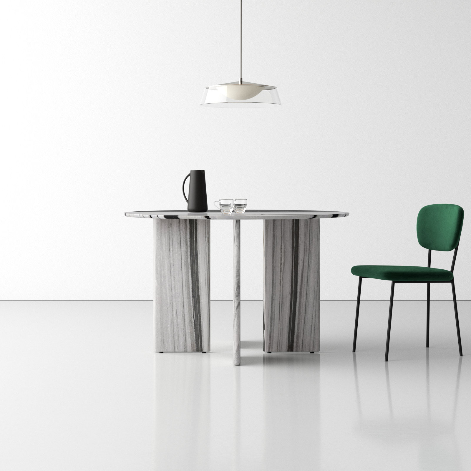 Arian 48'' Round Marble Dining Table