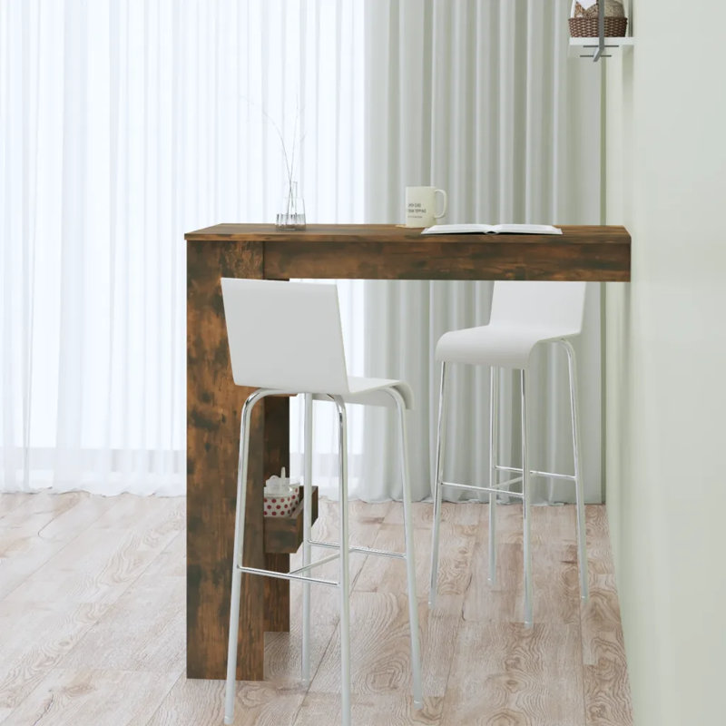 Jahmair Rectangular Dining Table, Smoked Oak