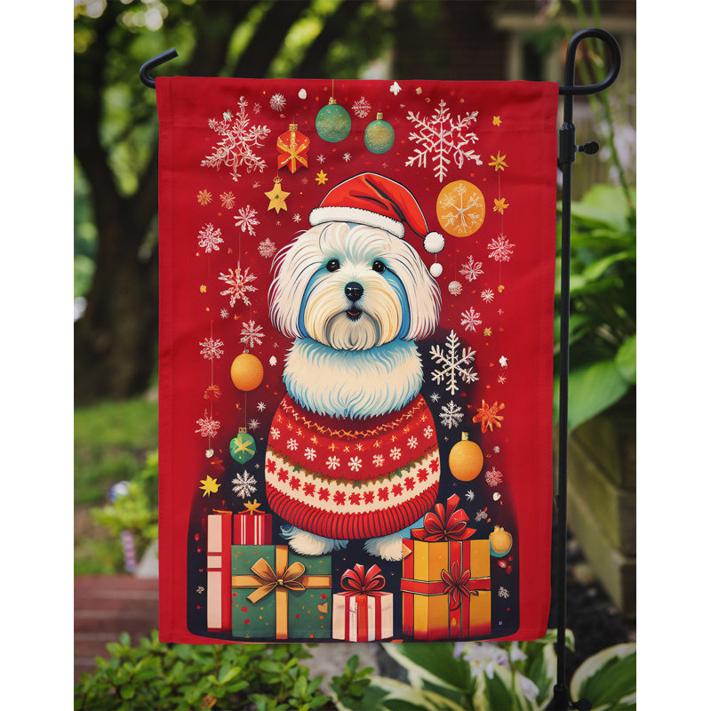 Double Sided 15.5'' H x 11.25'' W Polyester Christmas Garden Flag