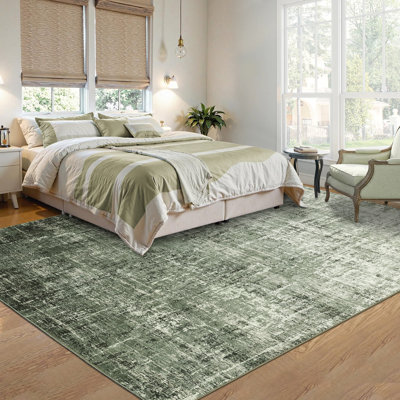 Abstract Machine Printed Area Rug